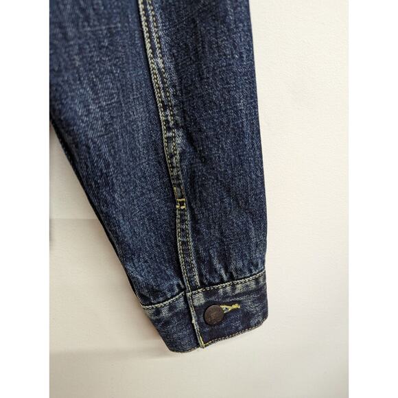 Gilded Age Mens Japanese Selvedge Denim Jacket Destroyed Optic Blue Size Small - Picture 8 of 12